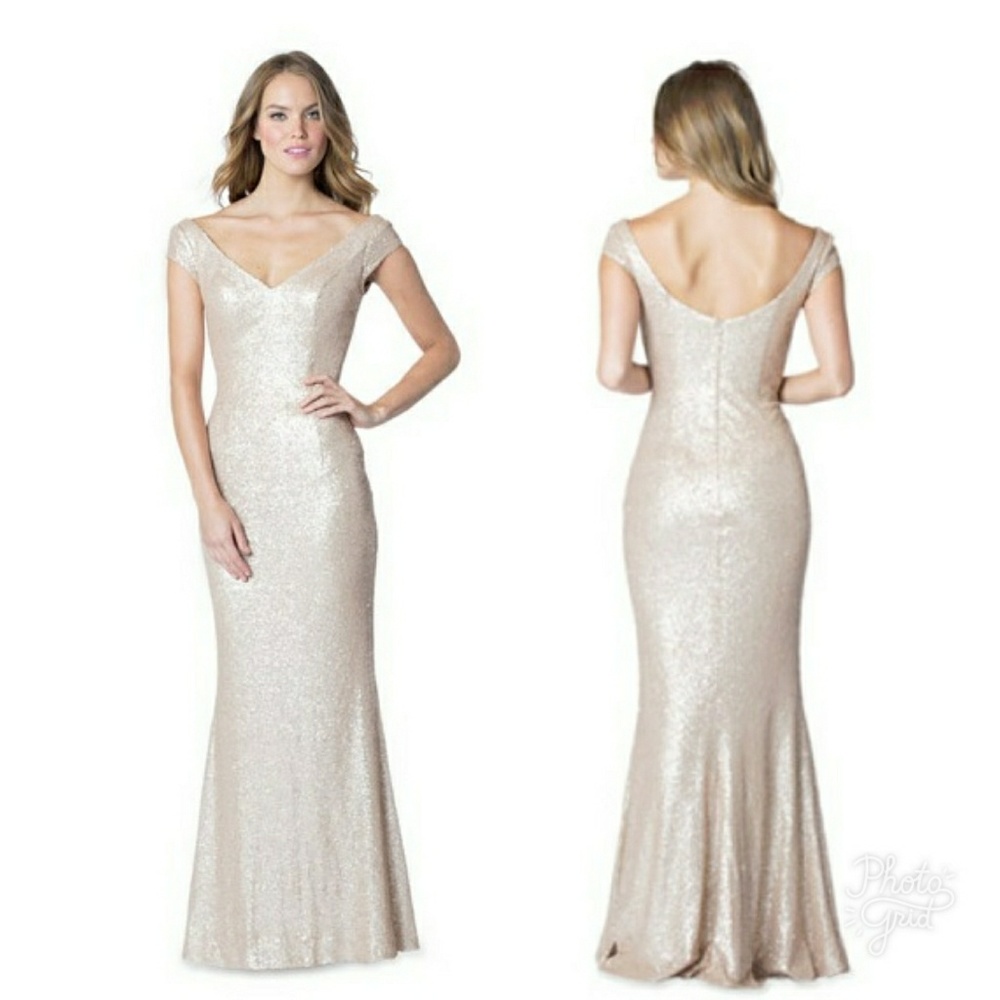Gold Bari Jay (PROM) Bridesmaid Dress